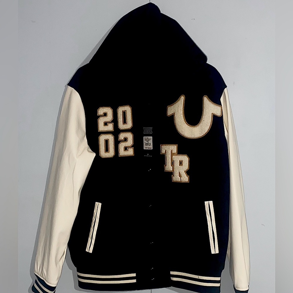 True Religion Hooded Varsity Jacket
